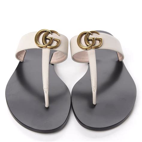 gucci marmont logo thong sandals|GUCCI Calfskin GG Marmont Thong Sandals 36.5 Black.